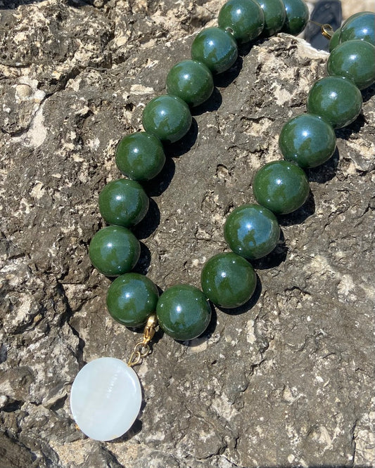 XL Green Ceramic Neckalce