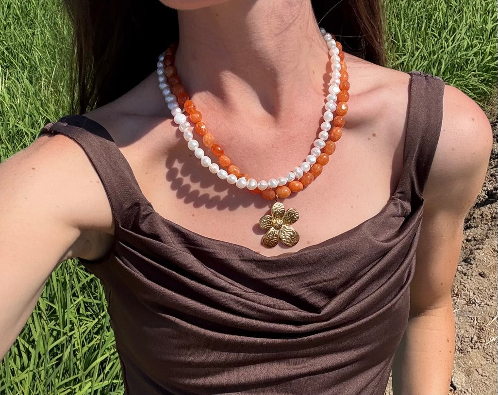 Flor de sal necklace