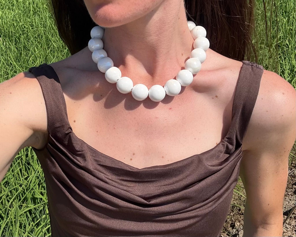White mochi necklace