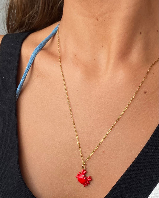 Mini crab necklace